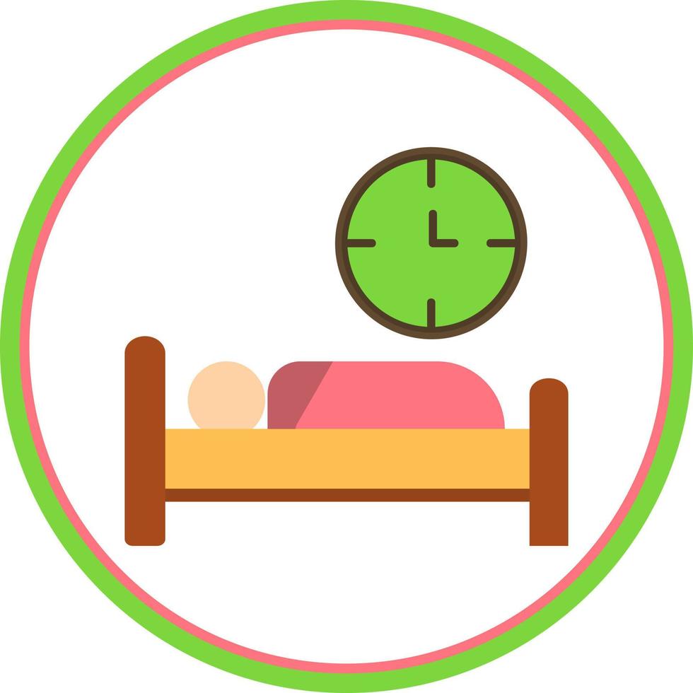 Bed Time Vector Icon Design