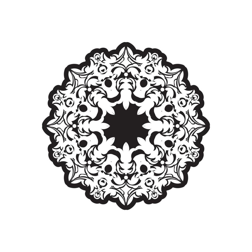 forma de mandala simple para colorear. mandala vectorial floral. flor. oriental. página de libro. contorno. vector