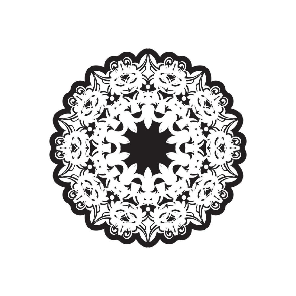 forma de mandala simple para colorear. mandala vectorial floral. flor. oriental. página de libro. contorno. vector