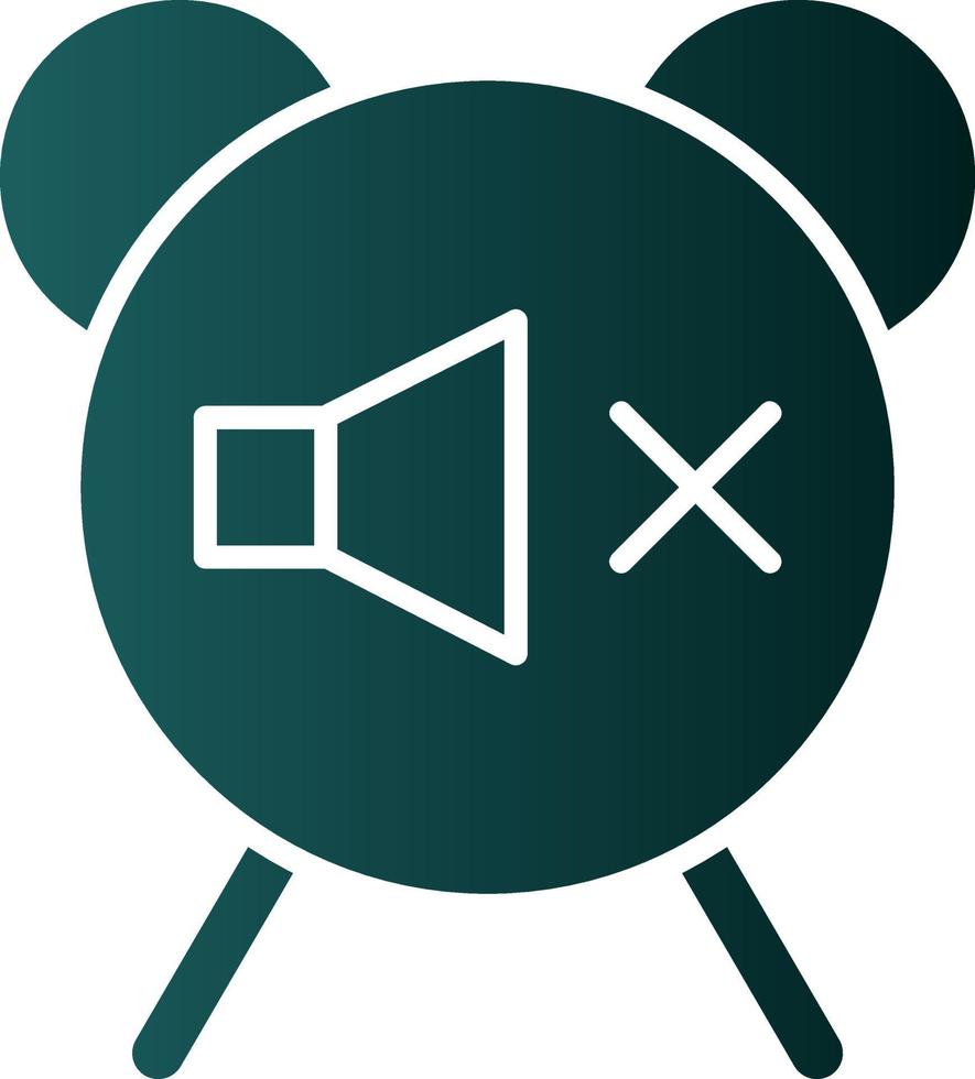 Mute Alarm Clock Vector Icon Design