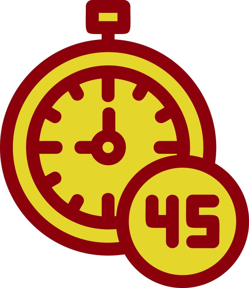 45 Minutes Vector Icon Design