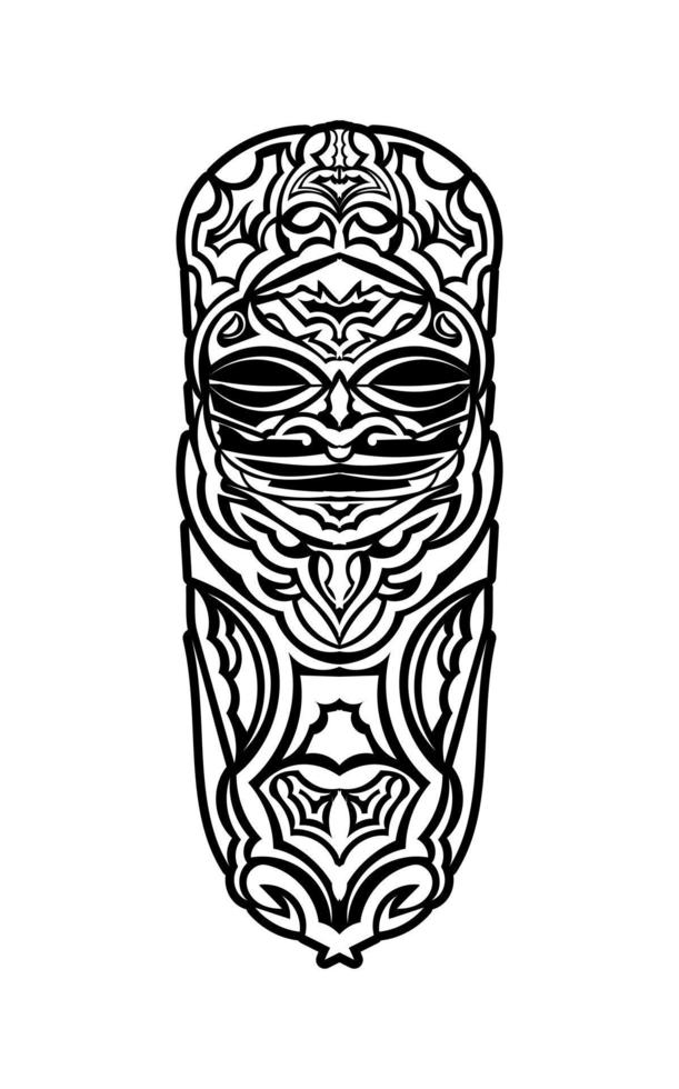 máscara tribal hecha en vector. símbolo de tótem tradicional aislado. vector
