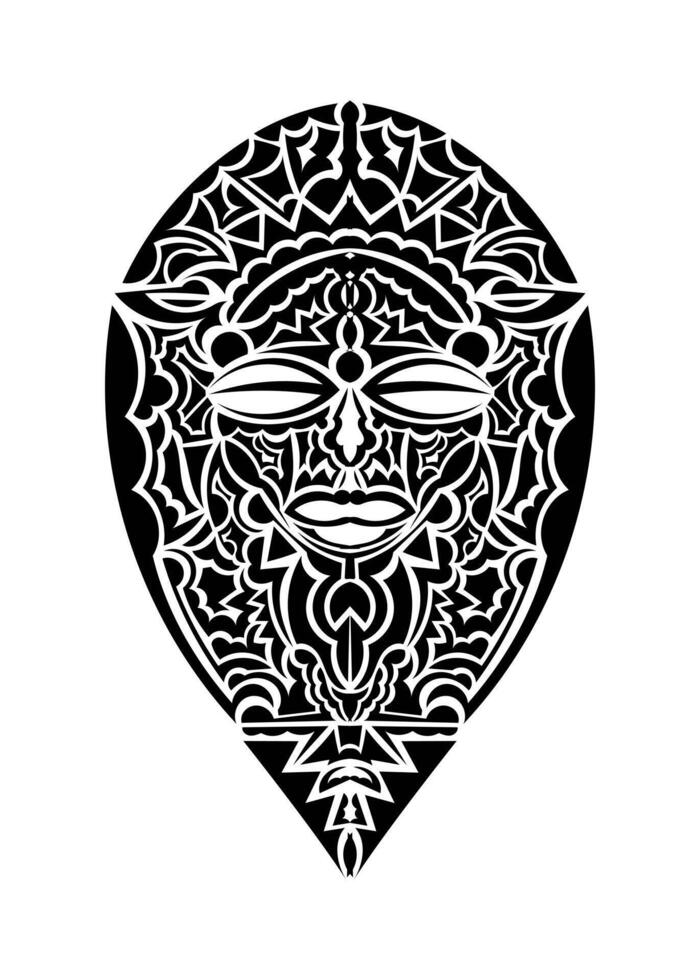 icono de vector de máscara africana tribal.icono de vector negro aislado sobre fondo blanco máscara africana tribal.