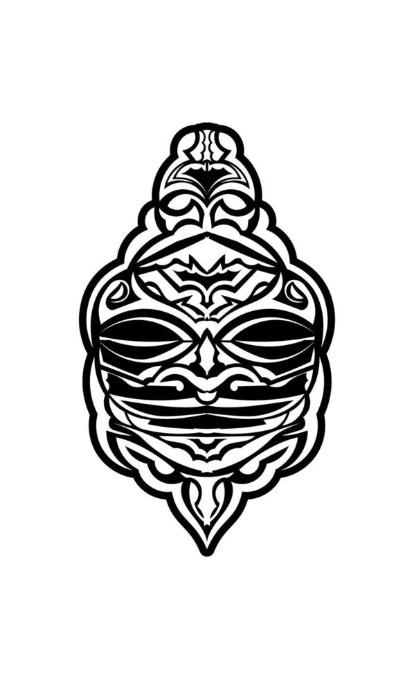 máscara tribal hecha en vector. símbolo de tótem tradicional aislado. vector