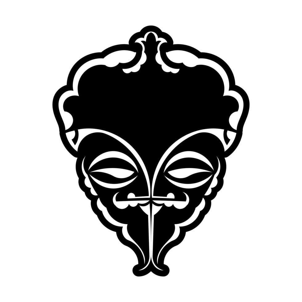 icono de vector de máscara africana tribal.icono de vector negro aislado sobre fondo blanco máscara africana tribal.