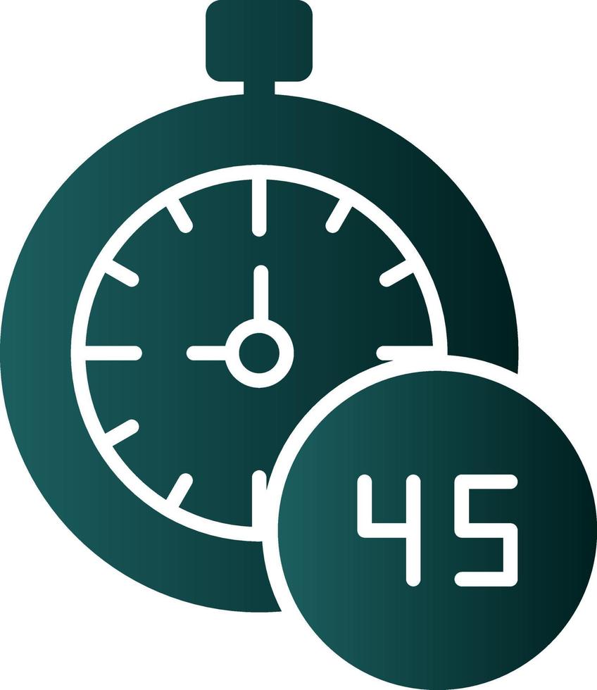 45 minutos diseño de icono de vector