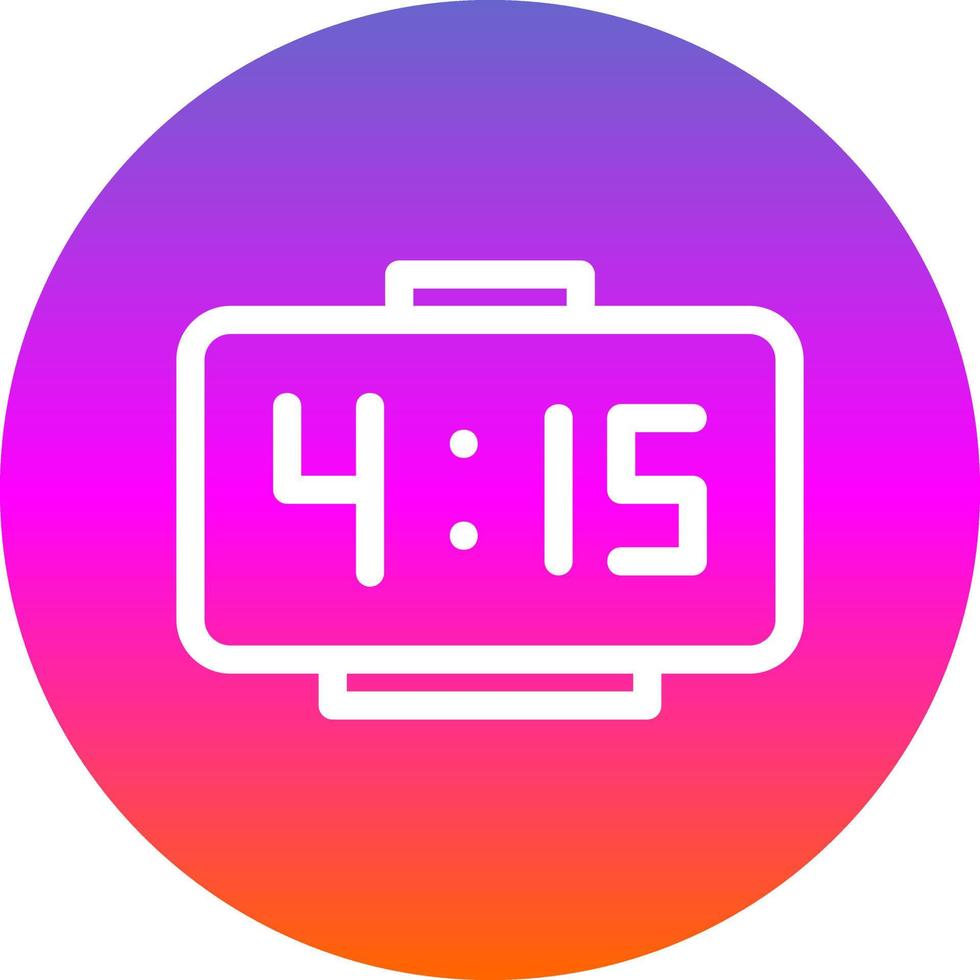 Digital Clock Vector Icon Design