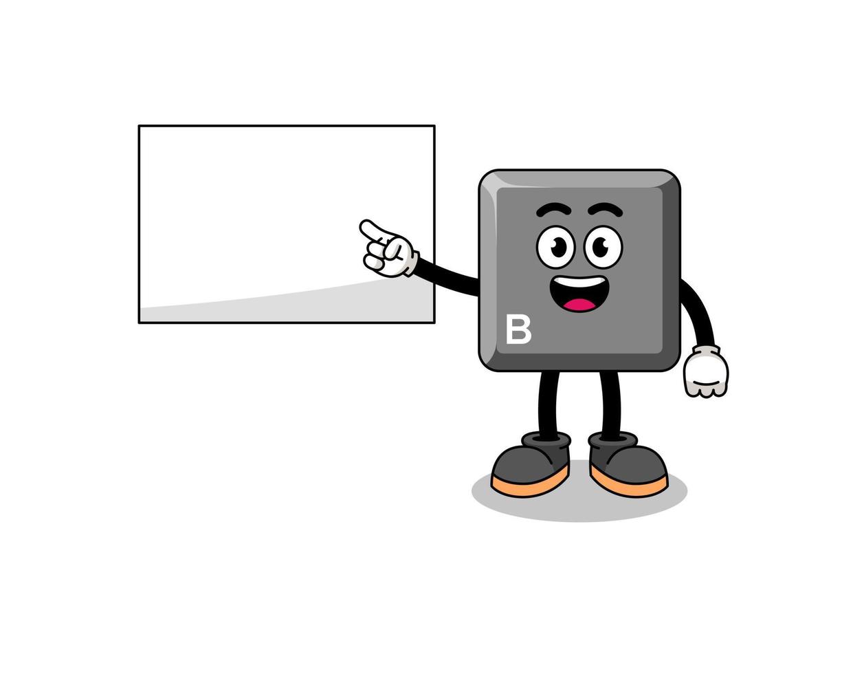 keyboard B key illustration doing a presentation vector