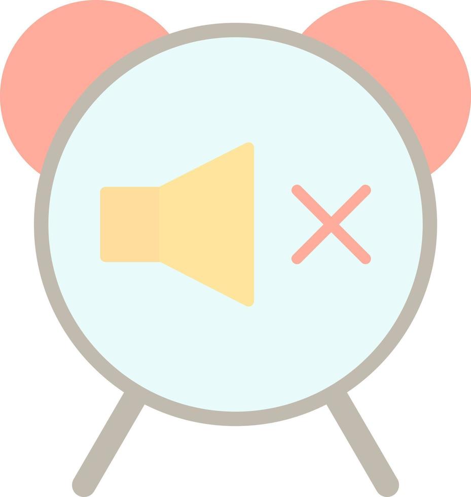 Mute Alarm Clock Vector Icon Design