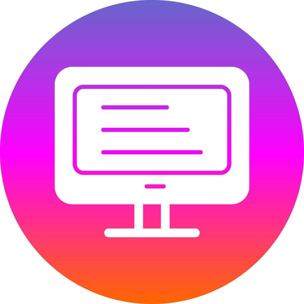 Monitor Vector Icon Design