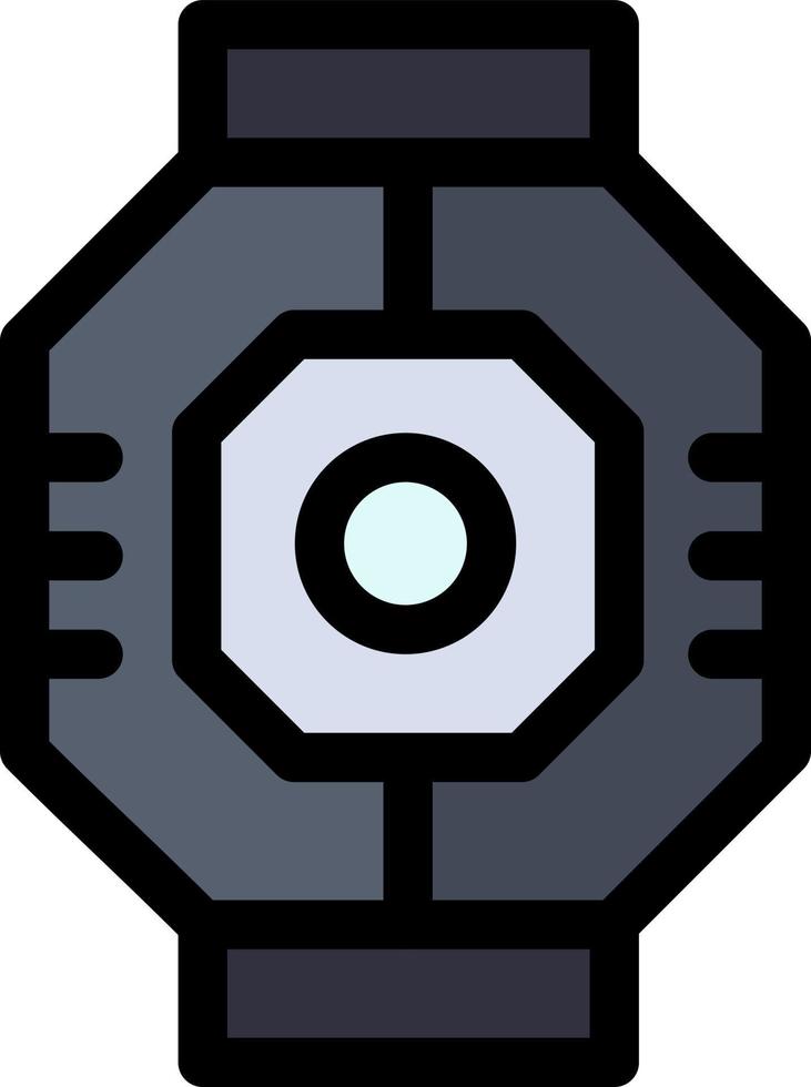 Airlock Capsule Component Module Pod  Flat Color Icon Vector icon banner Template