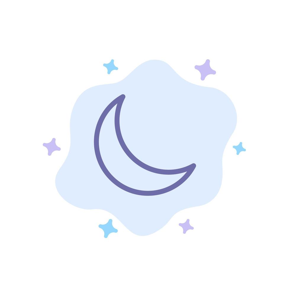 luna noche dormir icono azul natural sobre fondo de nube abstracta vector