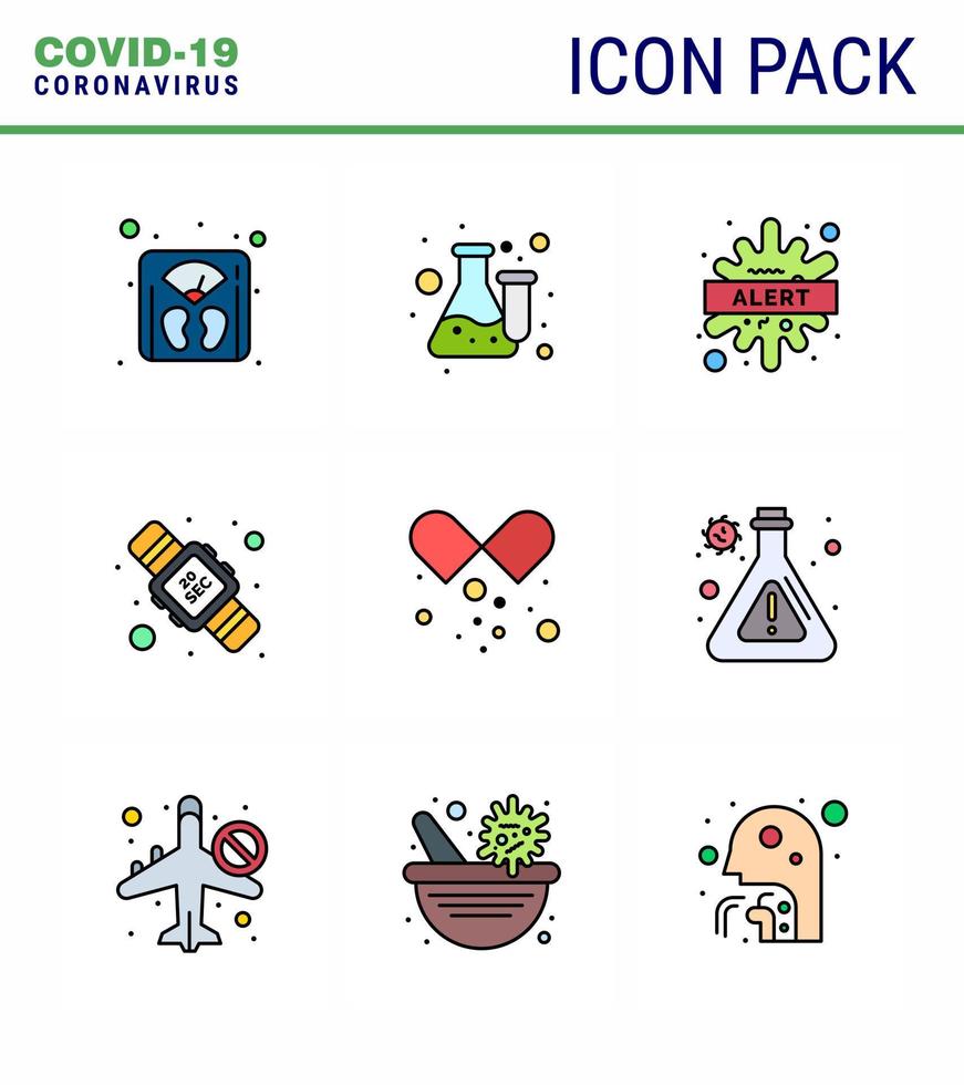 Simple Set of Covid19 Protection Blue 25 icon pack icon included washing seconds test hands hygiene disease viral coronavirus 2019nov disease Vector Design Elements