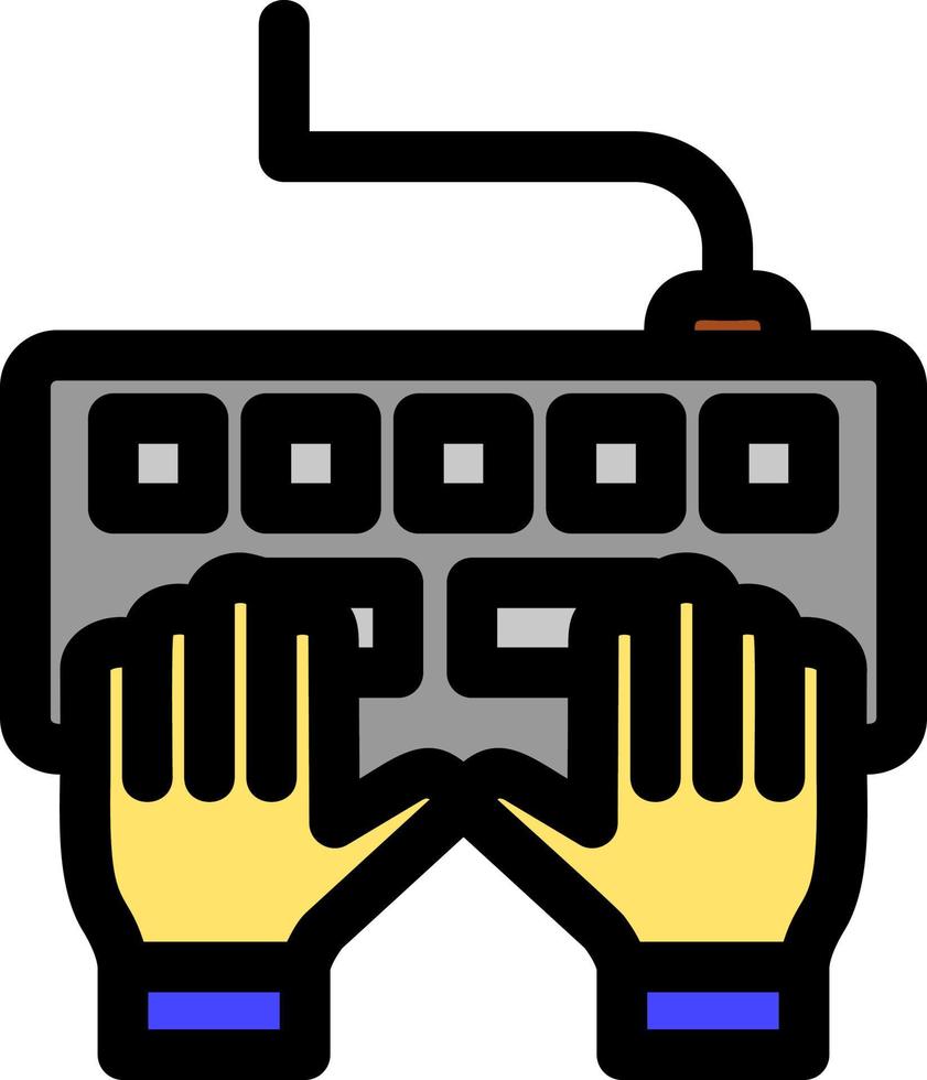 Typing on Keyboard Vector Icon Design