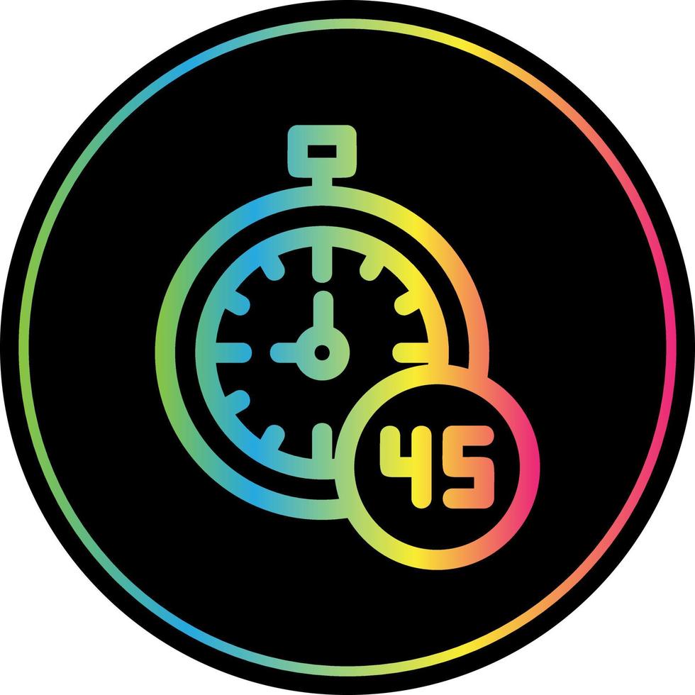 45 minutos diseño de icono de vector