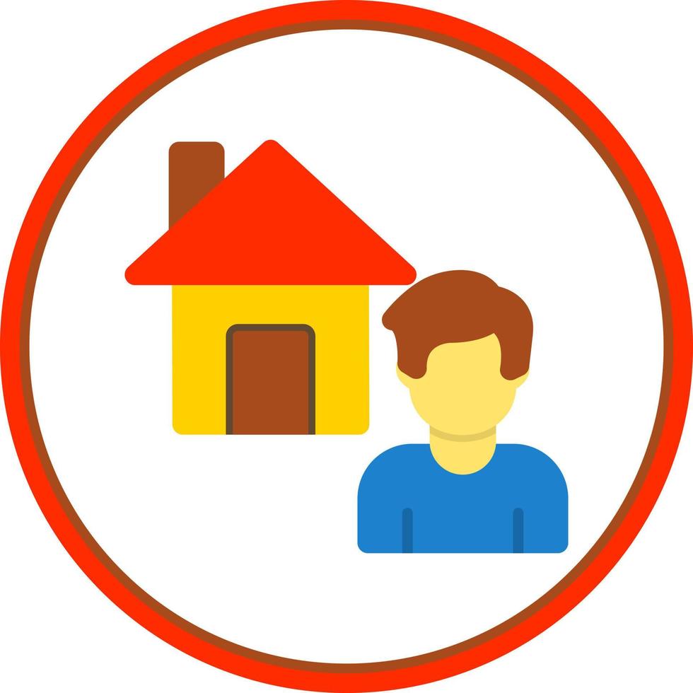 Working at Home Vector Icon Design
