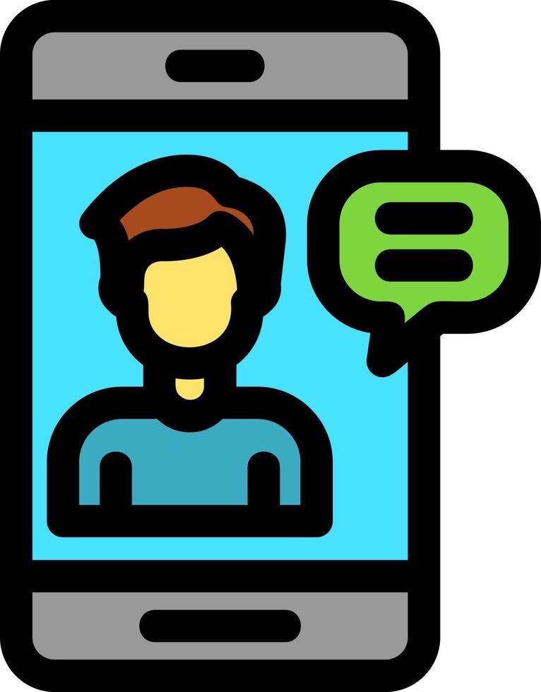 Smartphone Meeting Vector Icon Design