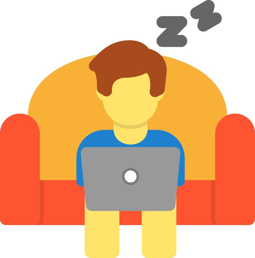 Lazy Work Vector Icon Design