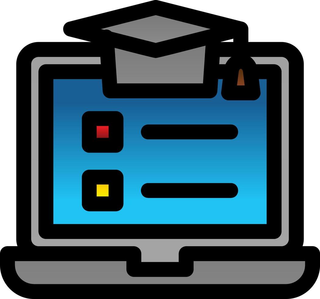 Online Course Vector Icon Design