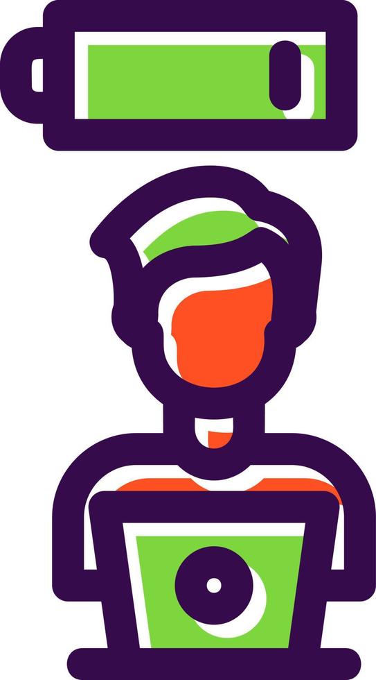 Sleepy Worker Vector Icon Design