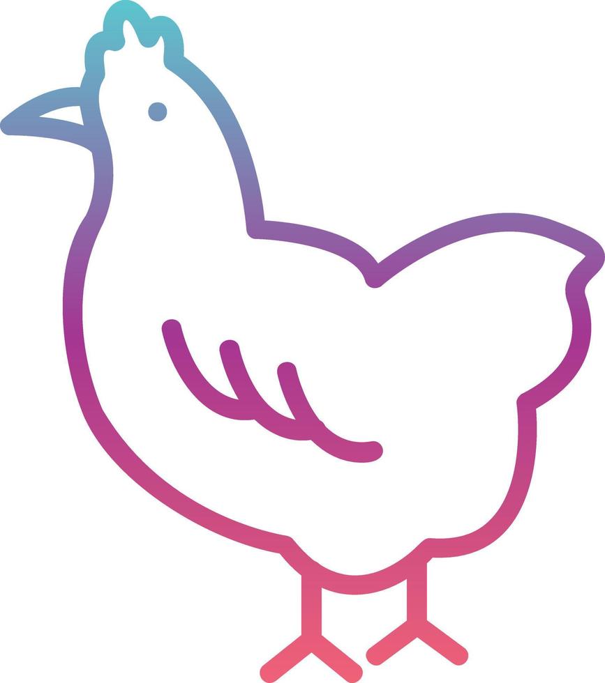 icono de vector de pollo