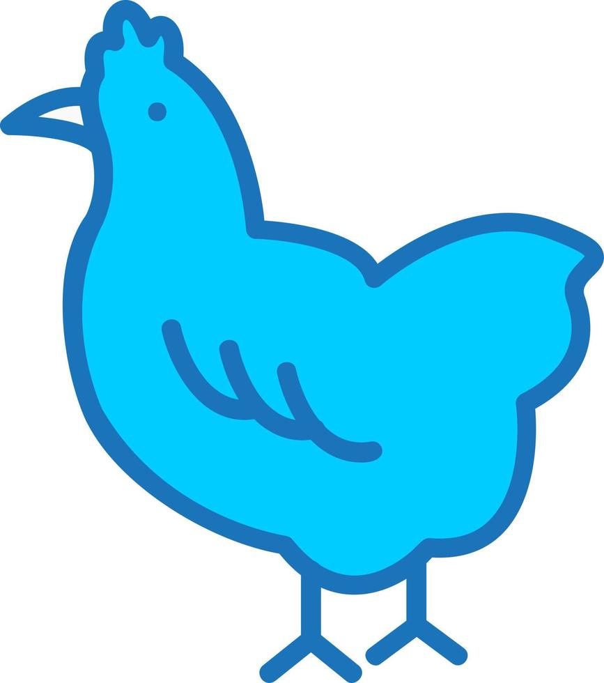 icono de vector de pollo