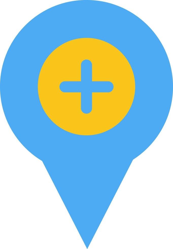 pin de navegación del mapa de ubicación más plantilla de banner de icono de vector de icono de color plano