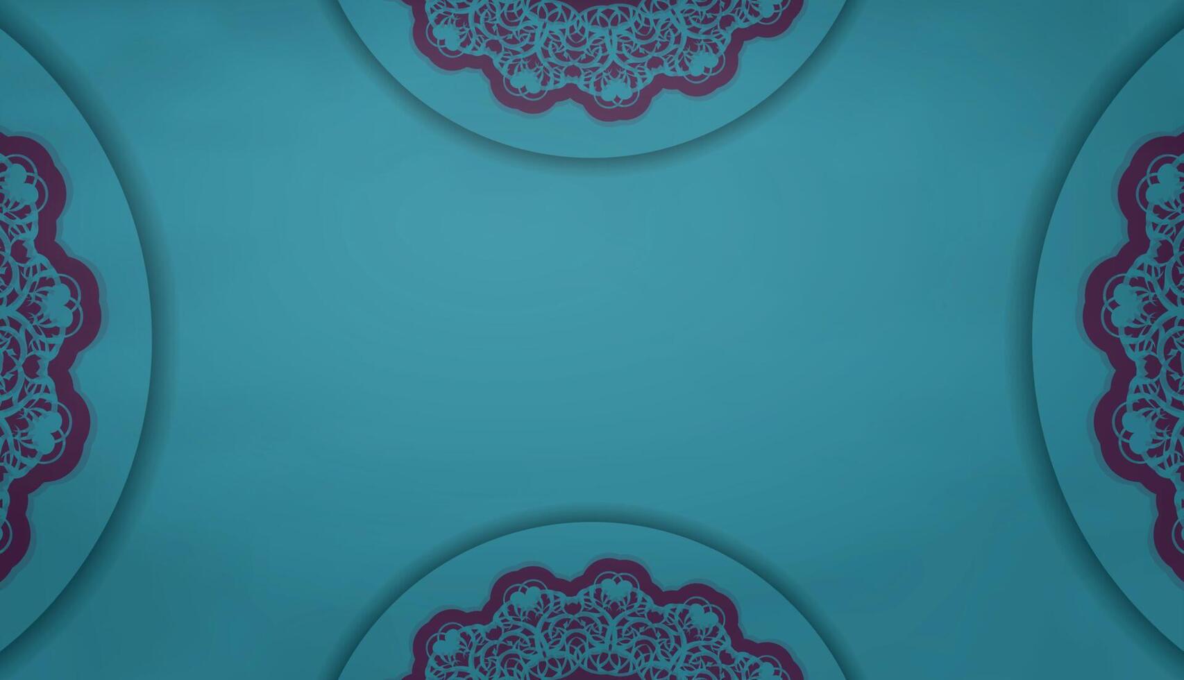 Brochure in green with a luxurious purple pattern for your brand. vector