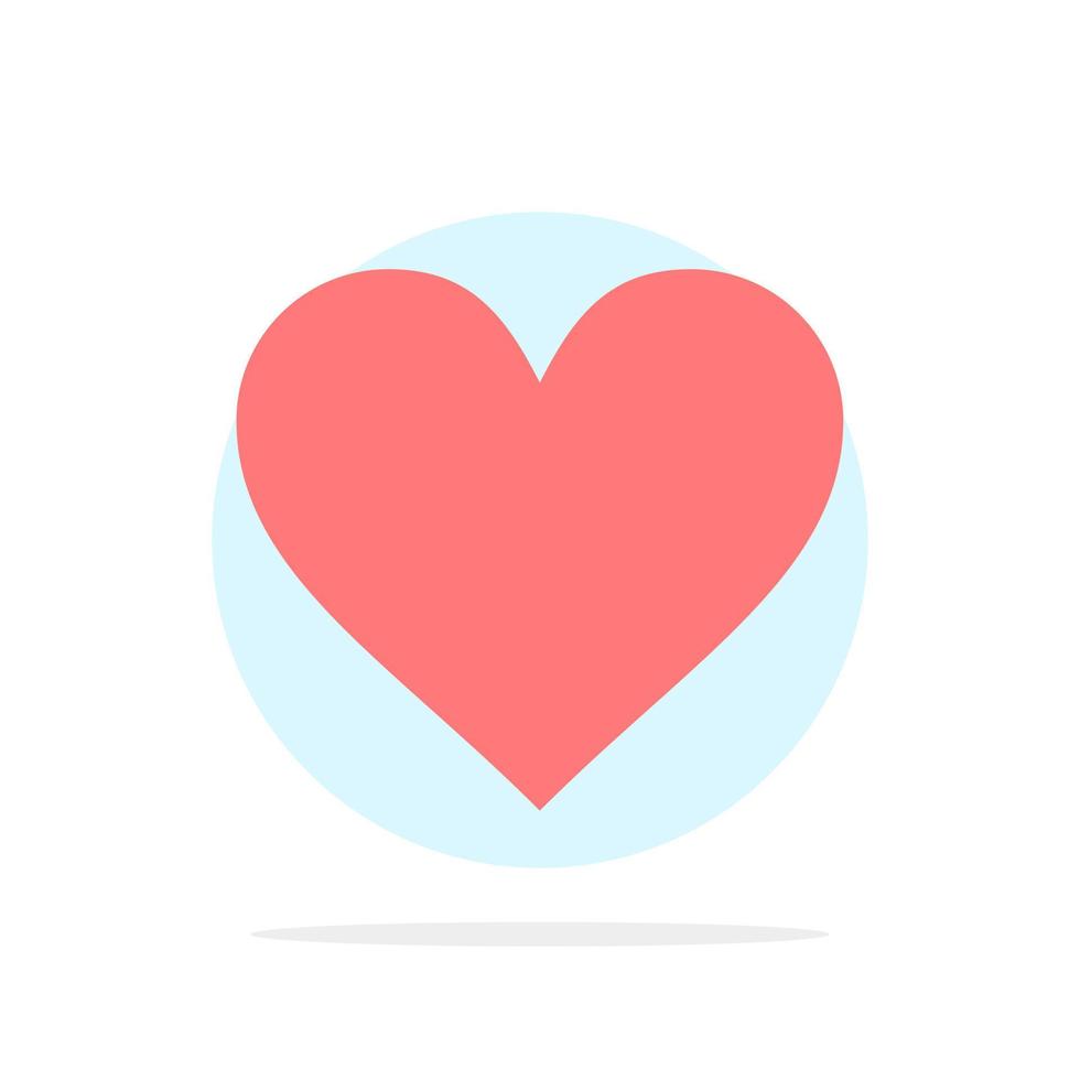 Heart Love Like Twitter Abstract Circle Background Flat color Icon vector