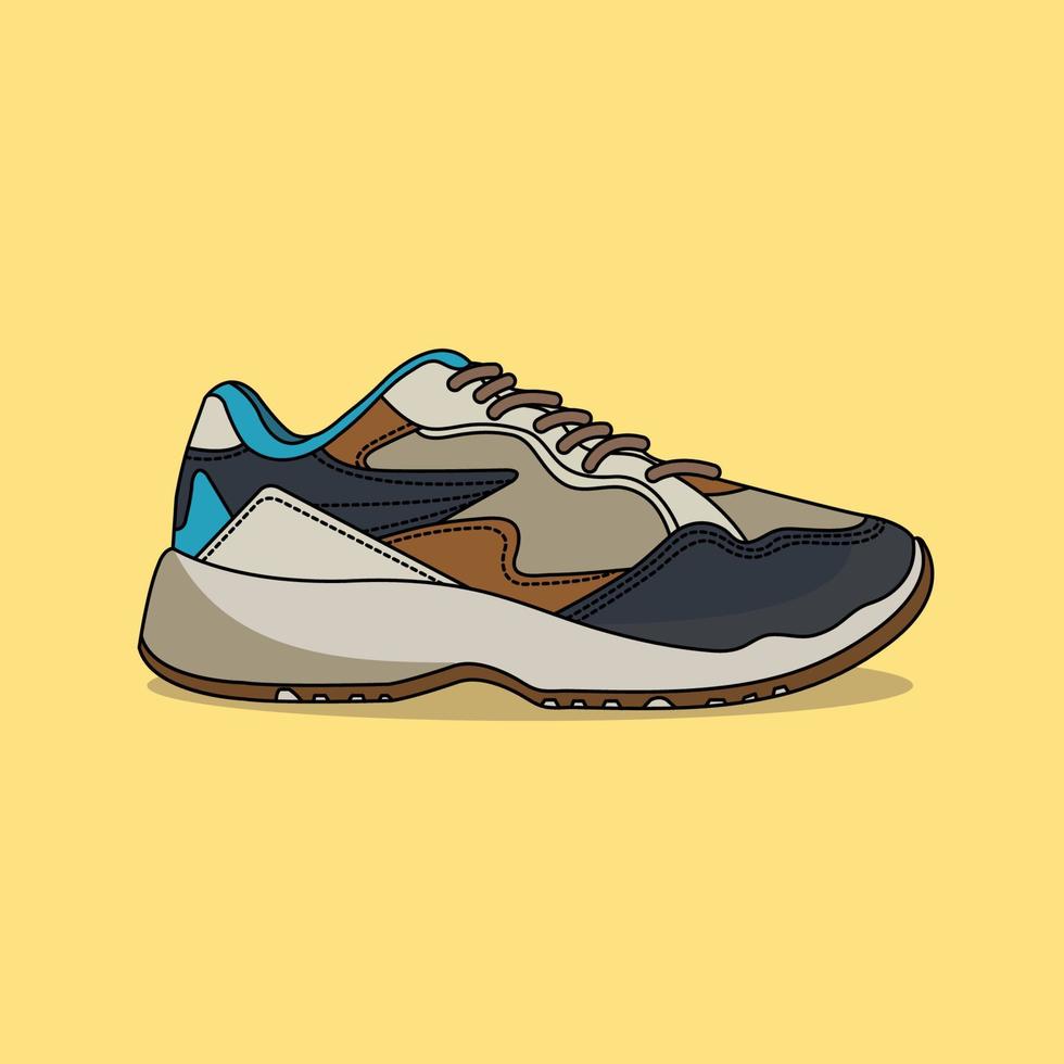 Illustration shoes vector abstract shape