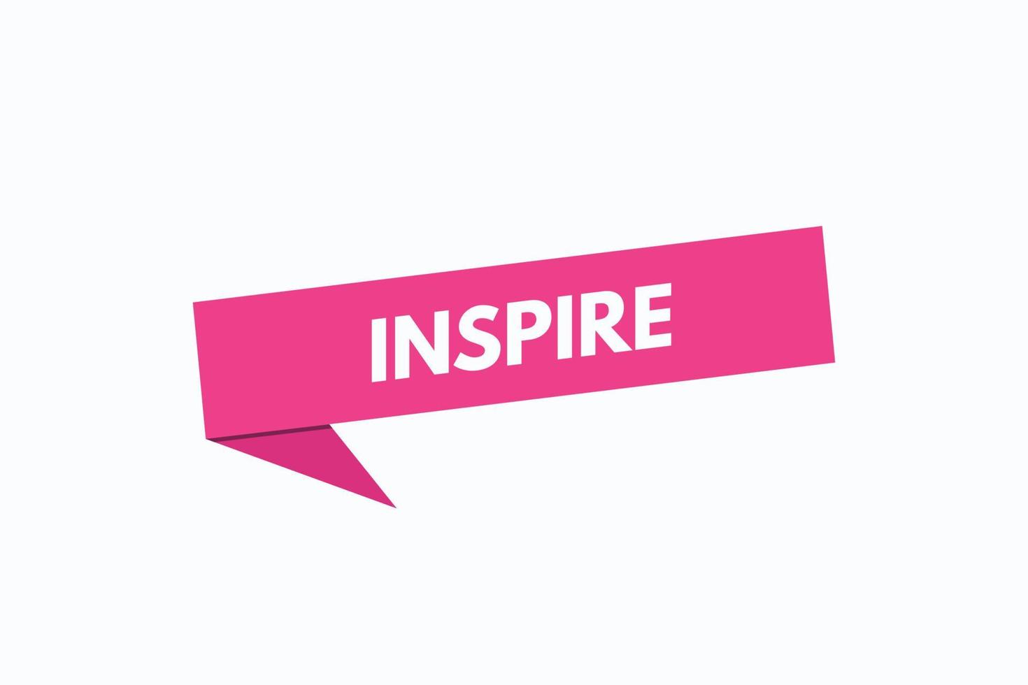 inspire button vectors. sign label speech bubble inspire vector