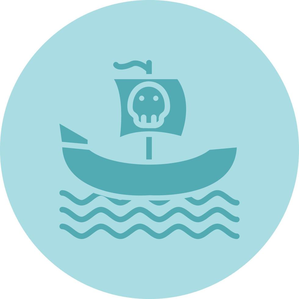 icono de vector de barco pirata