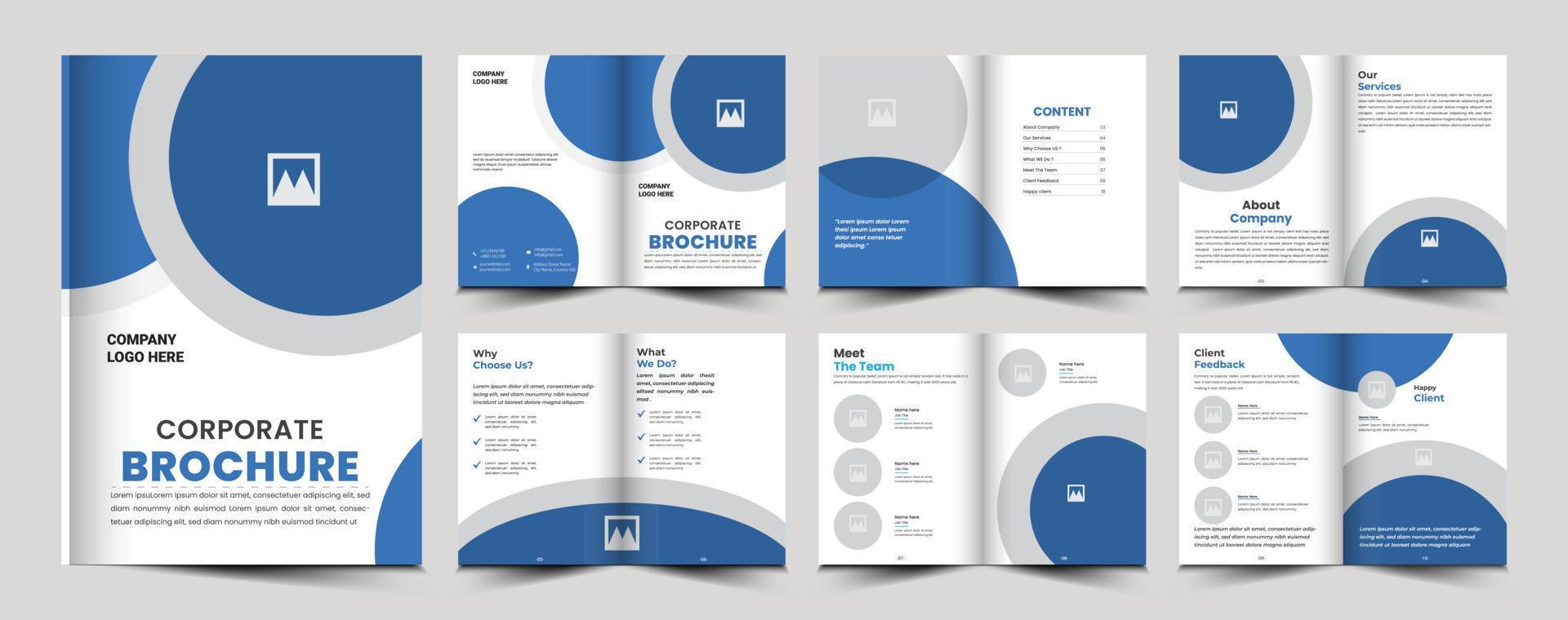 corporate company profile brochure template design vector