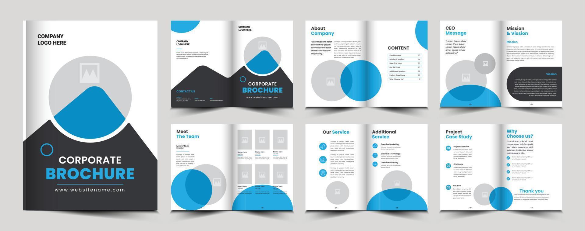 corporate company profile brochure template design vector