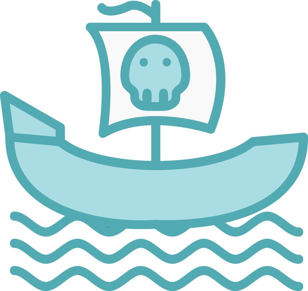 icono de vector de barco pirata