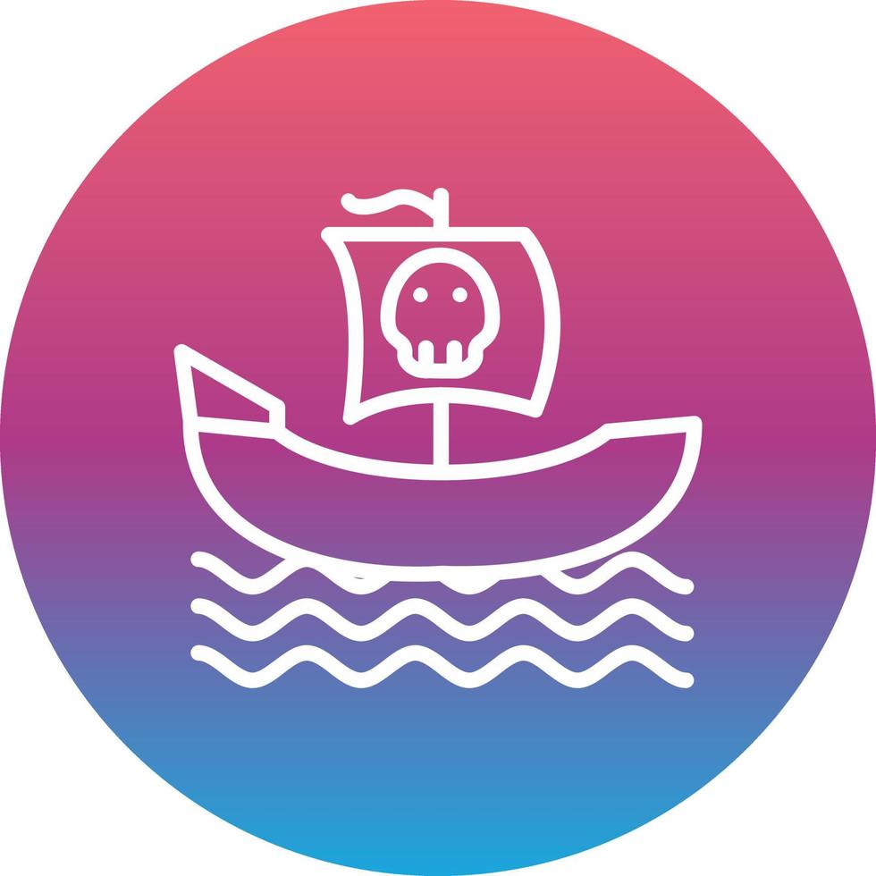 Pirate Ship Vector Icon