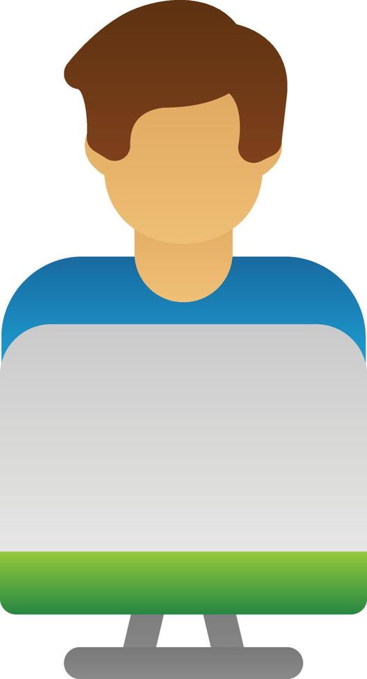 Working on Computer Vector Icon Design