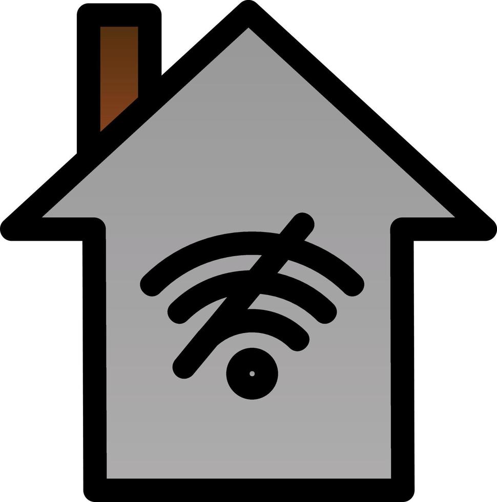 NO Wifi Home Vector Icon Design