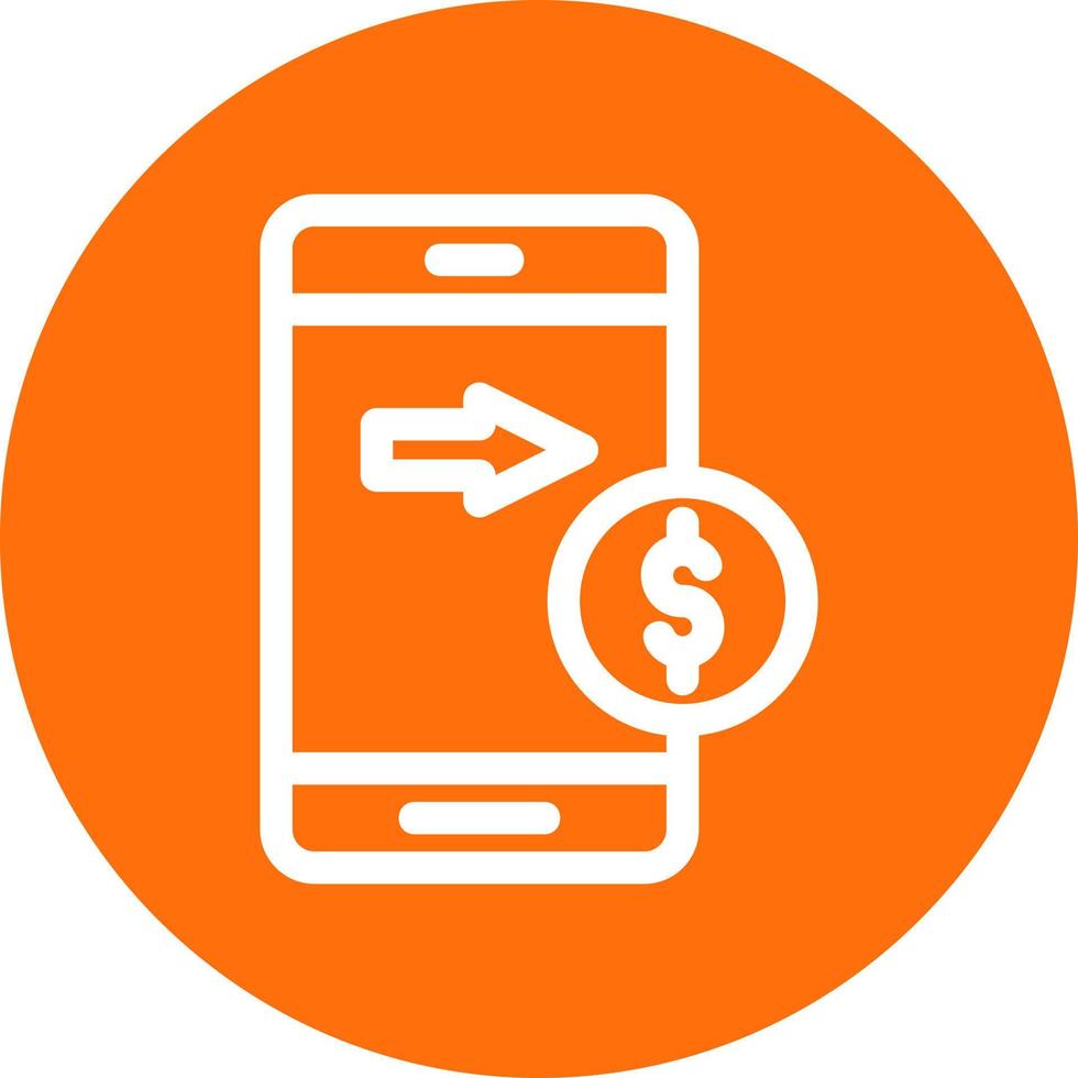 Send Money Mobile Vector Icon Design