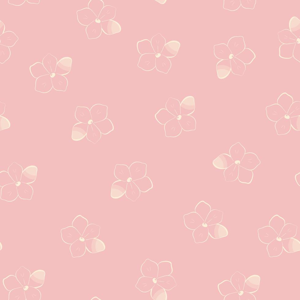 Floral seamless pattern in gentle pastel shade in vector