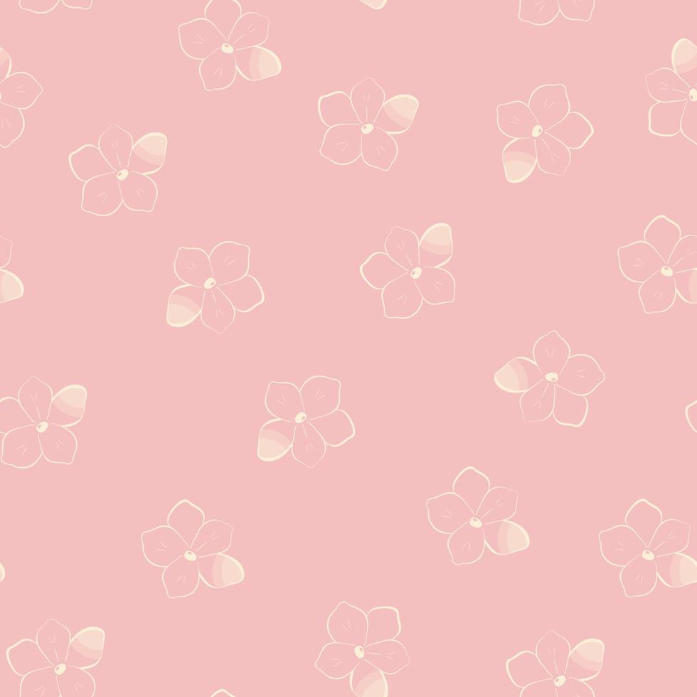 patrón floral transparente en suave tono pastel en vector