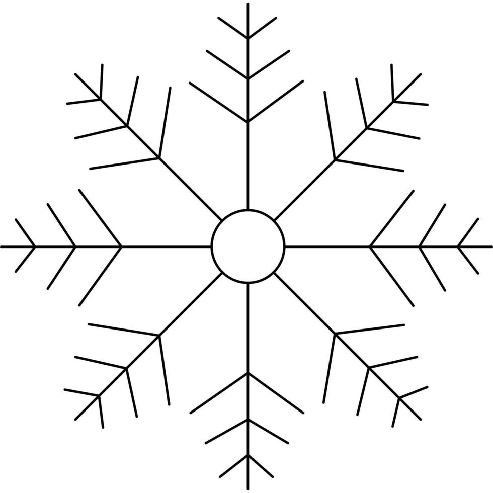 Snowflake which can easily modify or edit vector