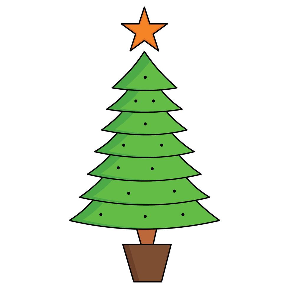 árbol de navidad que puede modificar o editar fácilmente vector