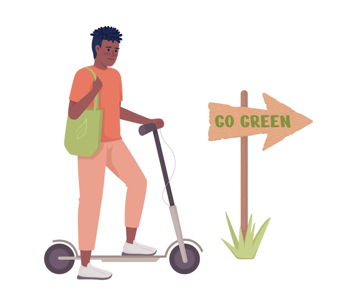 Clean transport semi flat color vector character. Editable figure. Full body person on white. Simple cartoon style illustration for web graphic design and animation