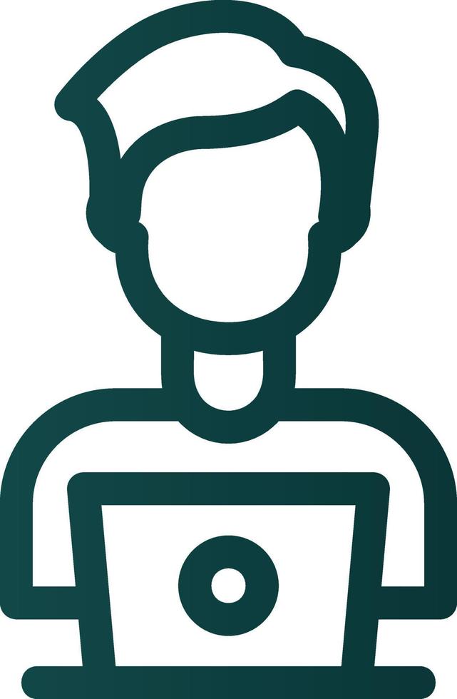 Meeting on Laptop Vector Icon Design