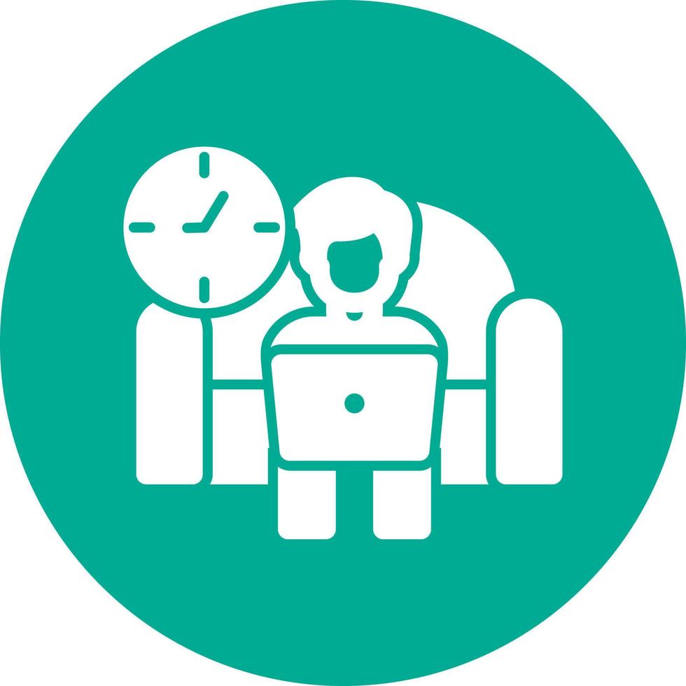 Relax Work Vector Icon Design