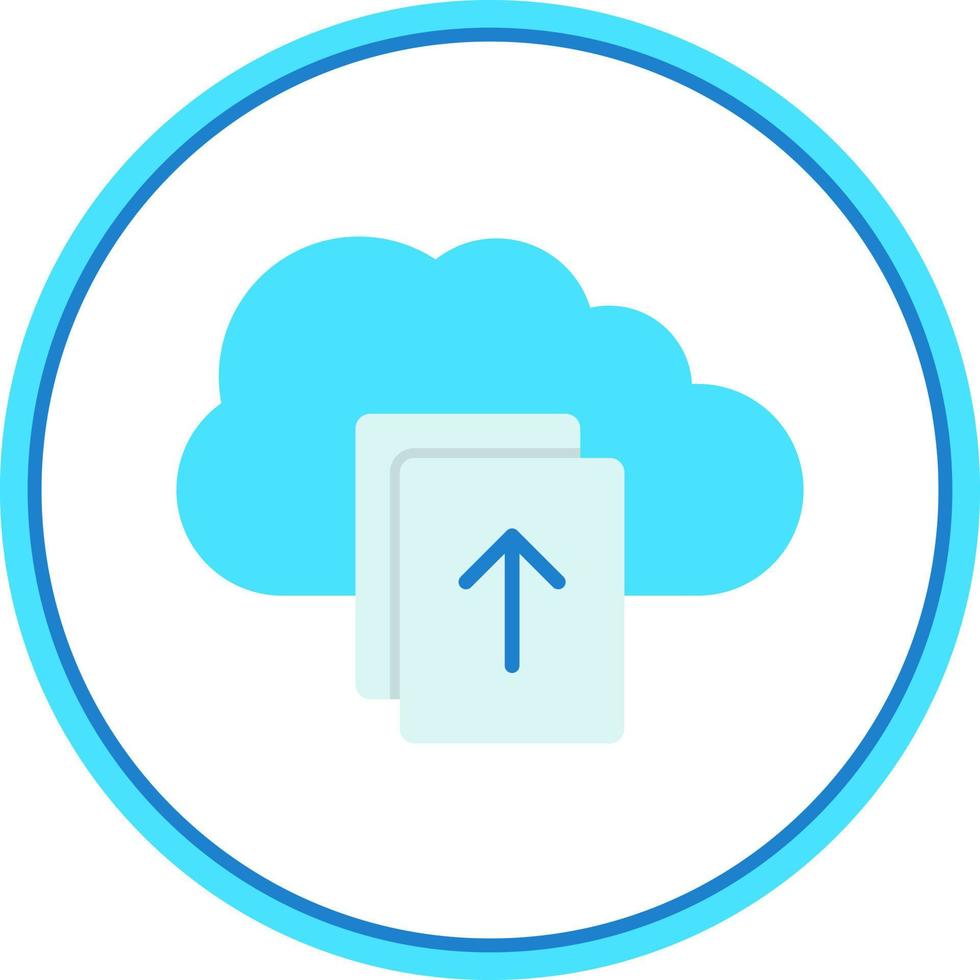 Upload File on Cloud Vector Icon Design