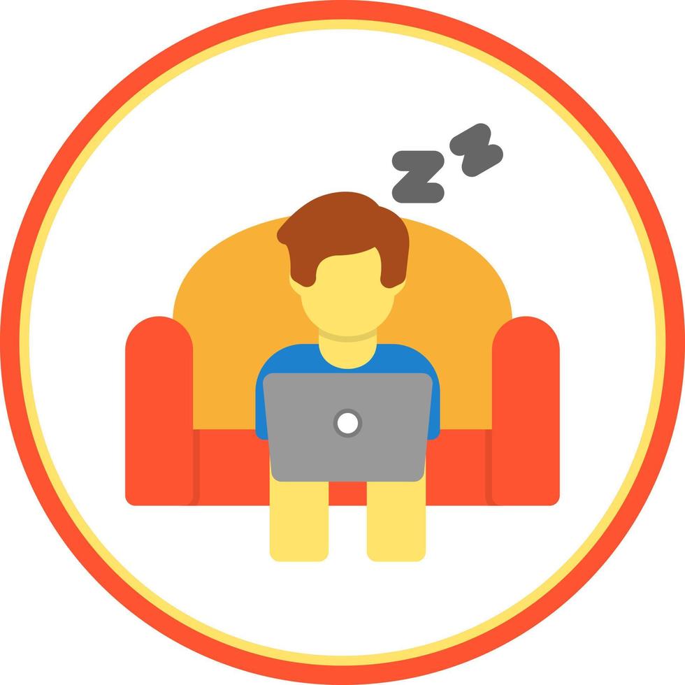 Lazy Work Vector Icon Design