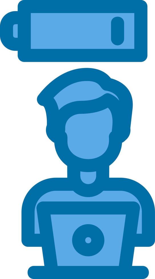 Sleepy Worker Vector Icon Design