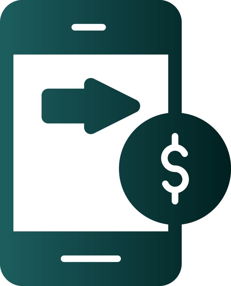 Send Money Mobile Vector Icon Design